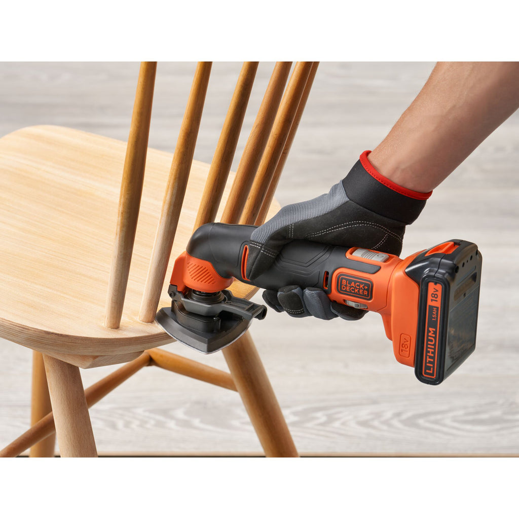 Black+decker 18v schroefklopboormachine + 18v oscillerende multitool bundel (zwart oranje)