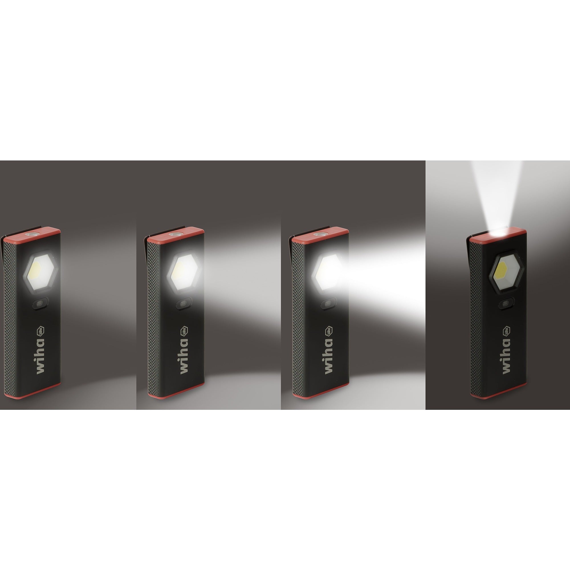 Wiha handlamp 1.200 lm zaklamp (zwart rood, 80-1200lm)