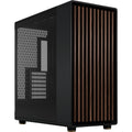 Fractal design north xl rc charcoal black tg dark midi tower behuizing (zwart houtkleur | 2x usb-a | 1x usb-c | tempered glass)