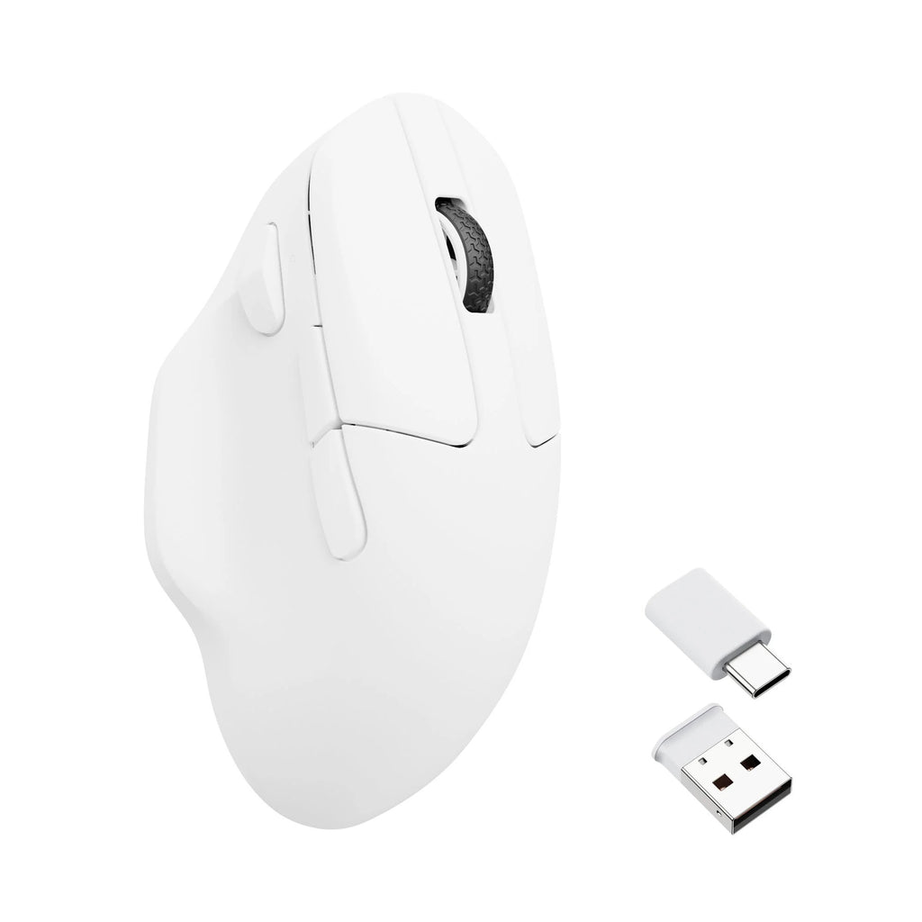 Keychron m7-a3 wireless mouse (wit, 100 - 26.000 dpi, 2.4 ghz | bluetooth 5.1 | usb-c)