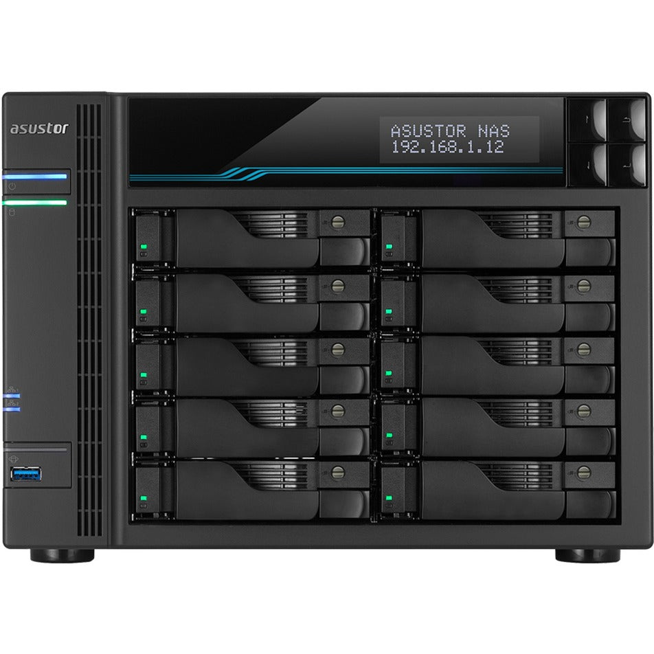 Asustor lockerstor 10 as6510t nas (zwart)