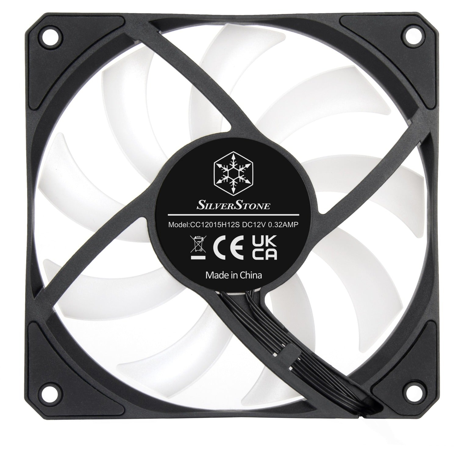 Silverstone air slimmer 120 argb case fan (zwart, 120 x 120 x 15 mm, pwm)