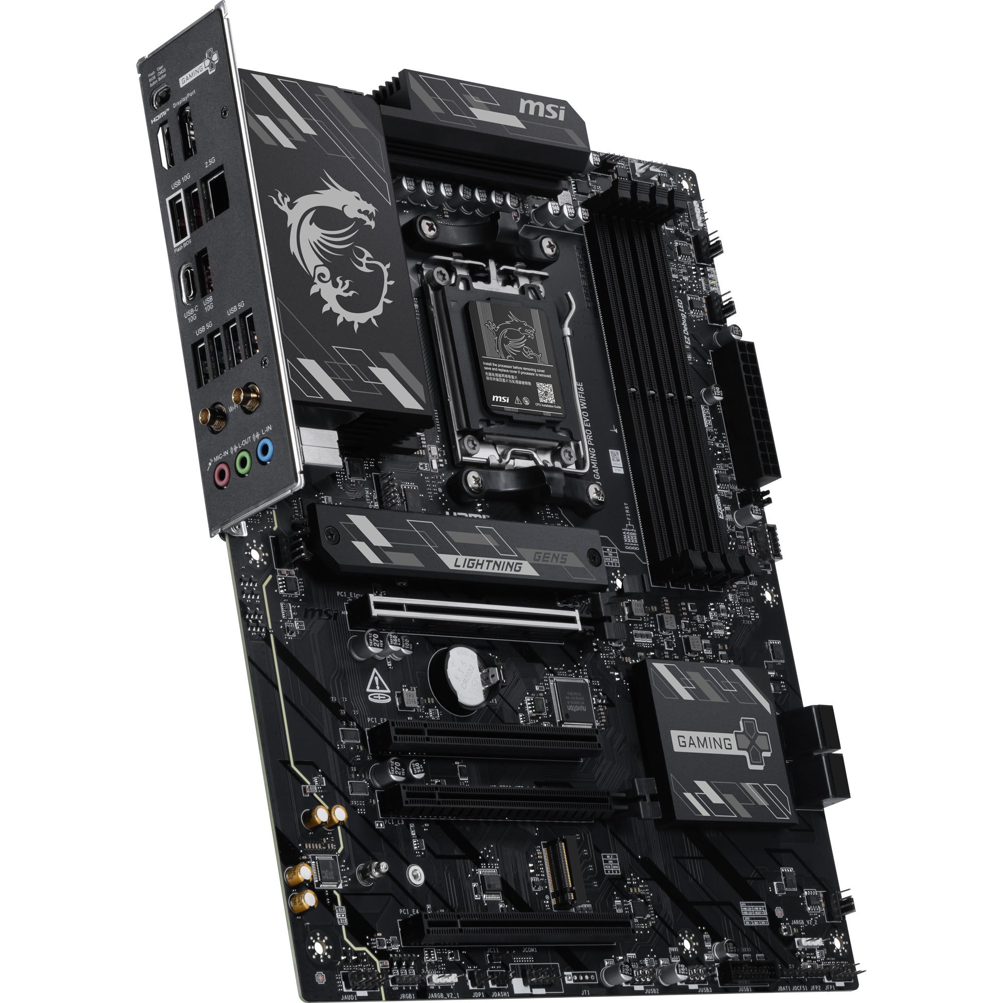 Msi b850 gaming pro wifi6e socket am5 moederbord (zwart, raid, 2.5gb-lan, wi-fi 6e, bt, sound, atx)