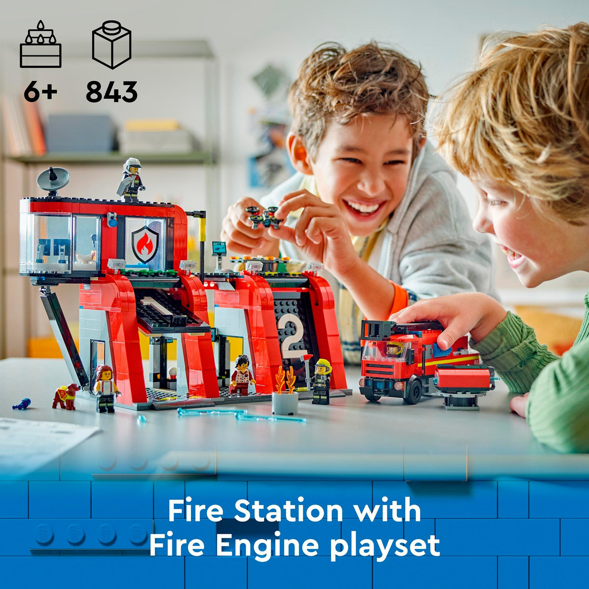 LEGO City 60414 Feuerwache und Feuerwehrauto