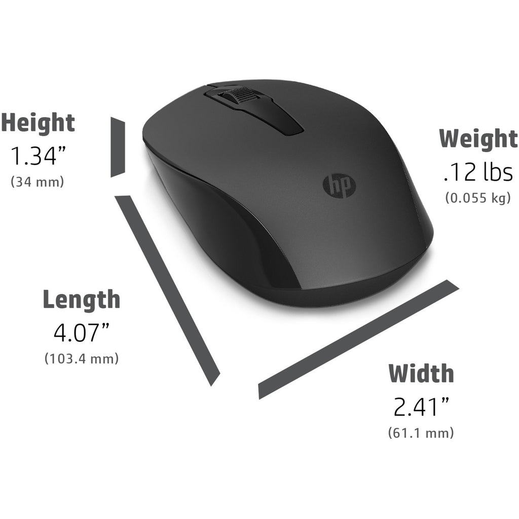 Hp 150 draadloze muis (donkergrijs zwart, 1600 dpi)