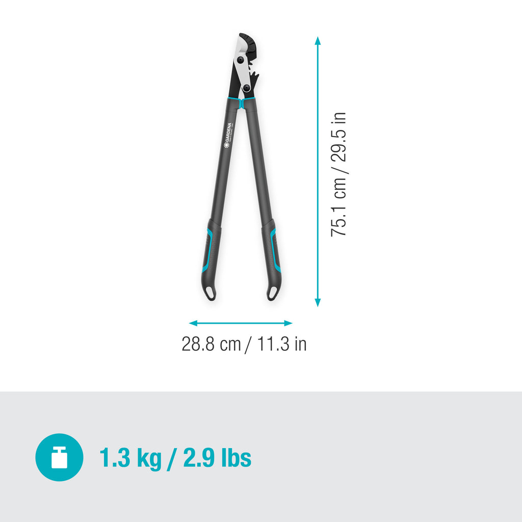 Gardena aambeeldtakkenschaar energycut pro l, met aambeeldsnede (grijs turquoise, 75cm, voor droog hout)