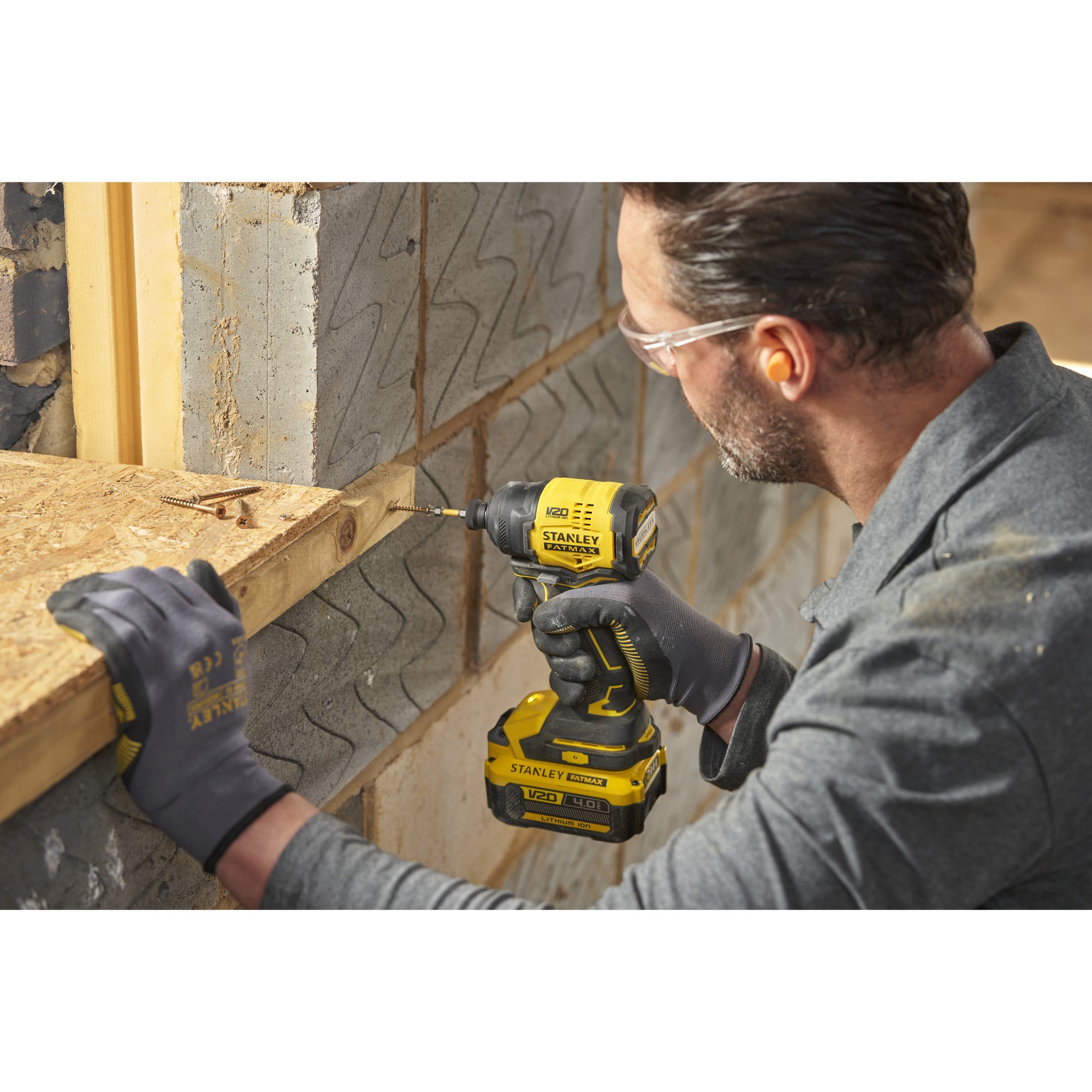 Stanley fatmax v20 18v slagschroevendraaier (zwart geel, accu en oplader inbegrepen, met koffer)