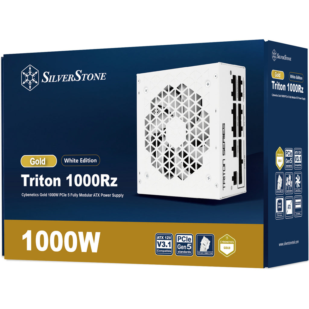 Silverstone triton 1000rz modulaire 1000 watt voeding (wit, 1x 12v-2x6, 4x pcie)