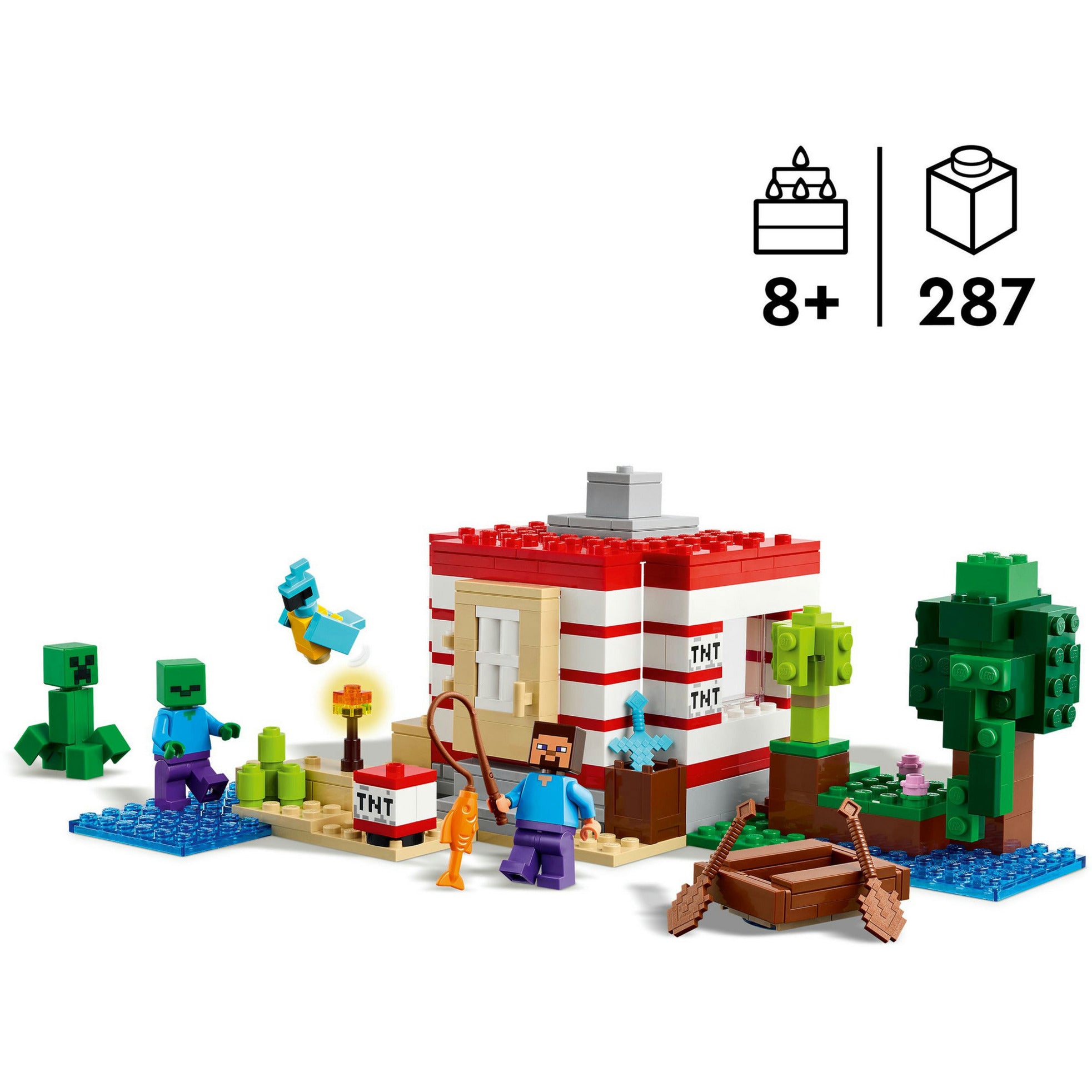 LEGO 21275 Minecraft Das TNT-Dschungelhaus
