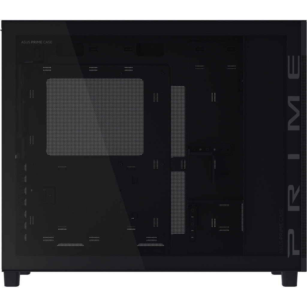 Asus prime ap303 - tempered glass panel midi tower behuizing (zwart | 2x usb-a | 1x usb-c | tempered glass)