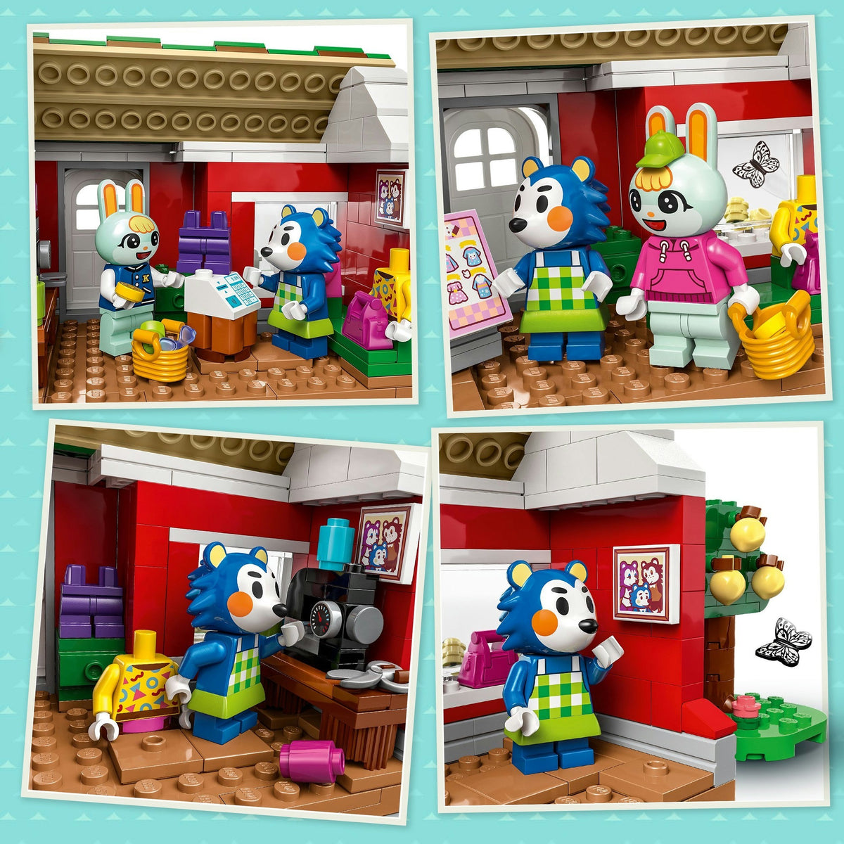 Lego animal crossing kleermakerij van de zusjes able creatief speelgoed voor kinderen 77055