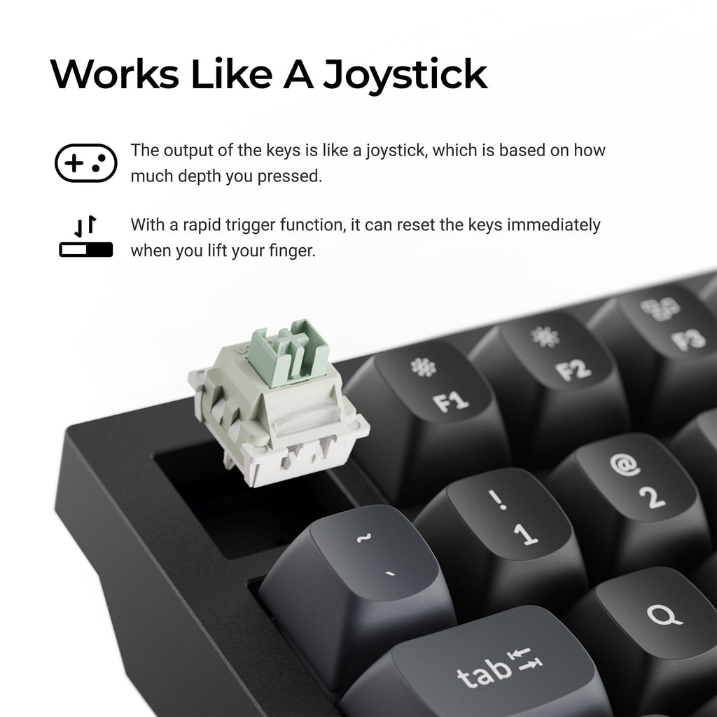 Keychron q6 he 8k magnetic switch keyboard (wit, us lay-out (qwerty), ultra-fast lime, 100%, rgb, hot swap, 8k)