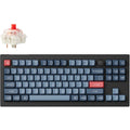 Keychron v3 max-d1, toetsenbord (zwart, us lay-out, gateron jupiter red, rgb leds, tkl, double-shot pbt, hot swap, 2.4 | bluetooth | usb-c, knob)