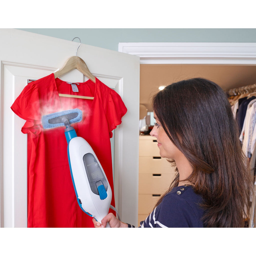 Black+decker fsmh13e10-qs 1300w 10-in-1 steam-mop met accessoires stoomreiniger (wit)