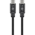 Goobay sync charge super speed usb-c kabel (zwart, 1,5 meter)