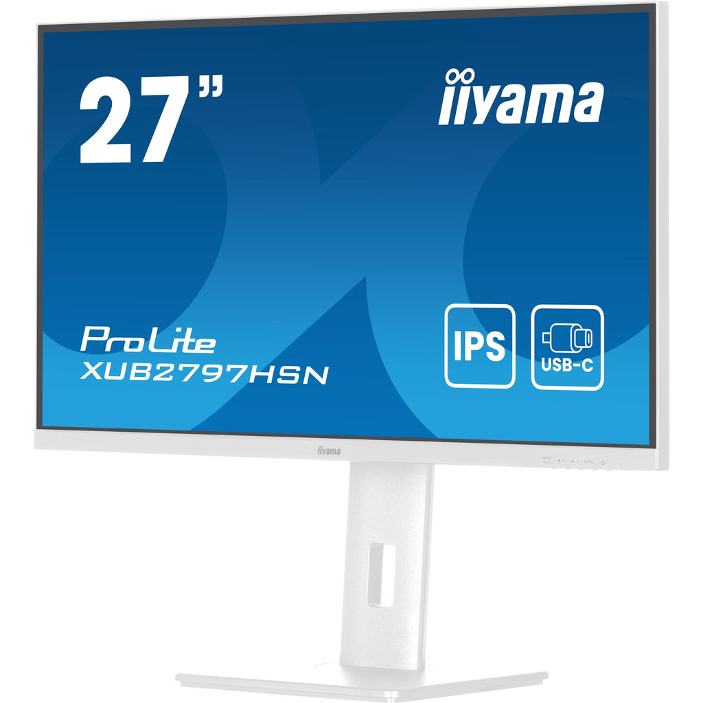 Iiyama prolite xub2797hsn-w2 27 monitor (wit, hdmi, displayport, 3x usb-a, usb-c, rj-45)