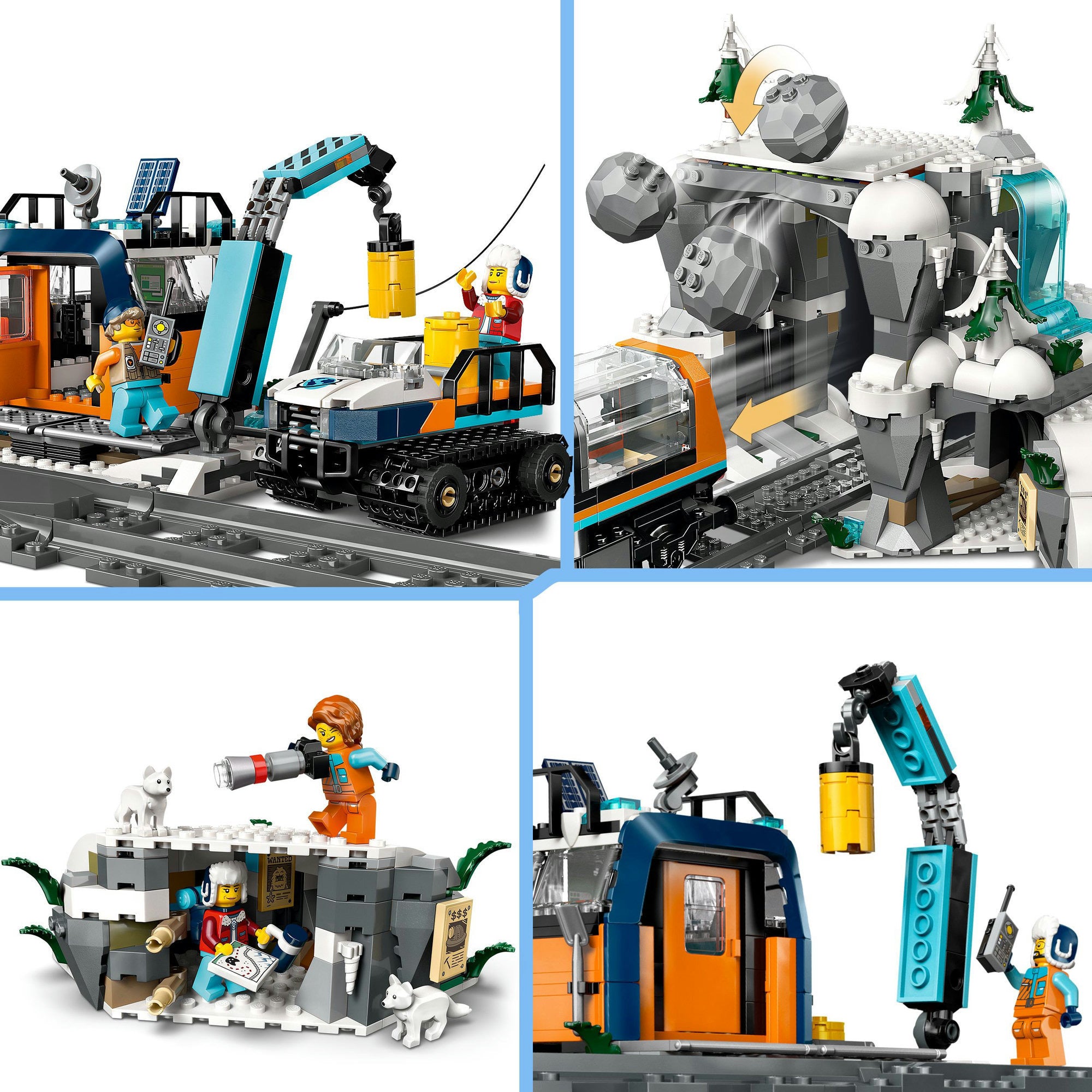 Lego city 60470 onderzoekstrein op de noordpool