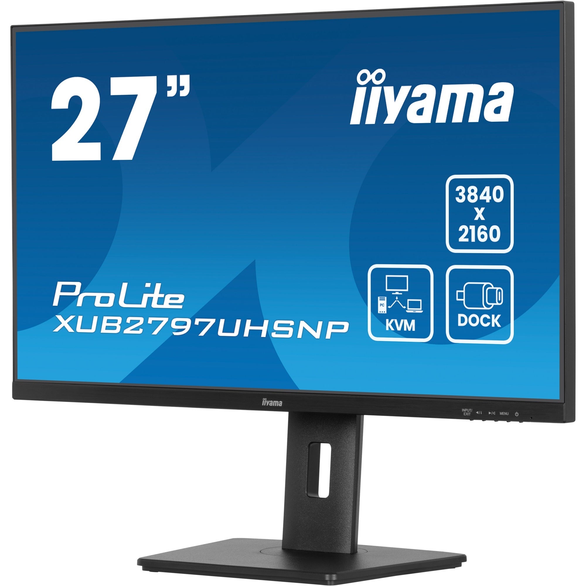 Iiyama prolite xub2797uhsnp-b1 27 4k uhd monitor (zwart, hdmi, displayport, 4x usb-a, usb-c, rj-45)