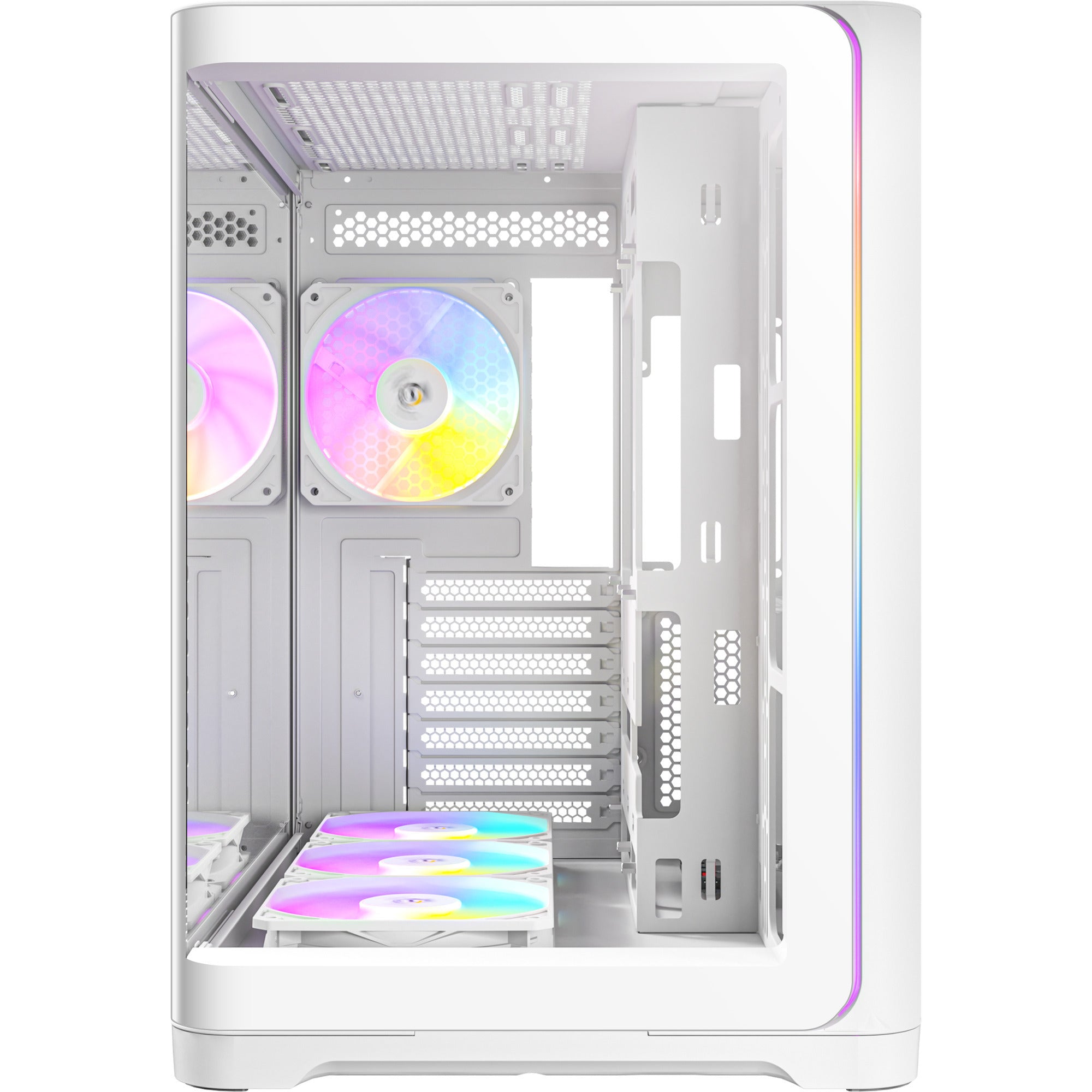 Antec c5 curve argb midi tower behuizing (wit | 2x usb-a | 1x usb-c | tempered glass)