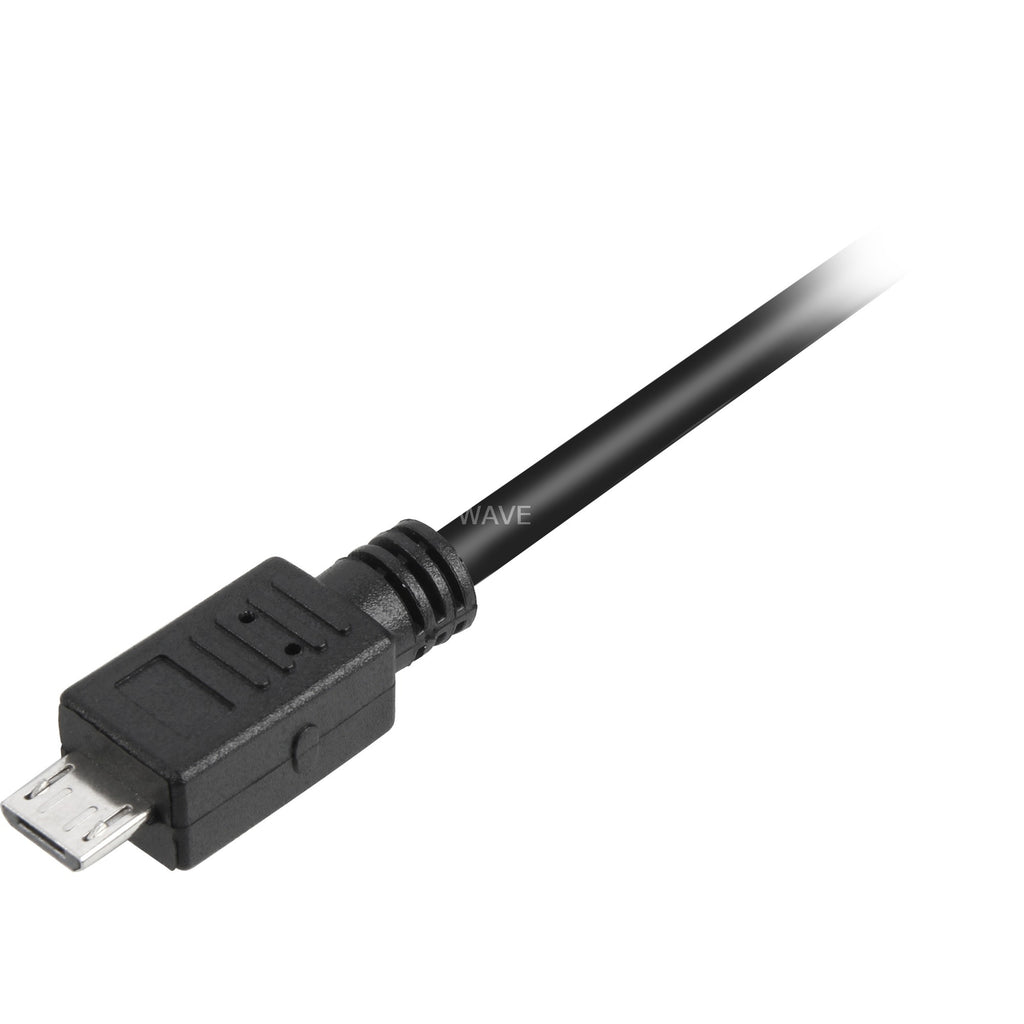Sharkoon usb-a 2.0 > micro usb-b kabel (zwart, 3 meter)