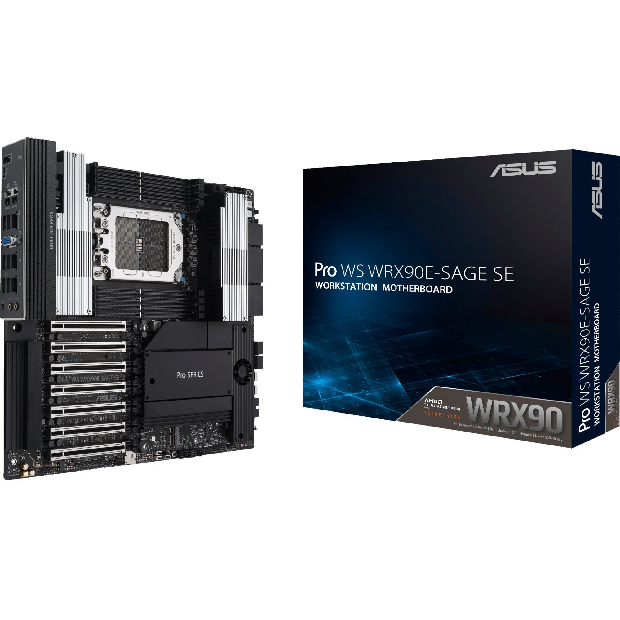 Asus pro ws wrx90e-sage se socket str5 moederbord (raid, 2x 10gb-lan, eeb)