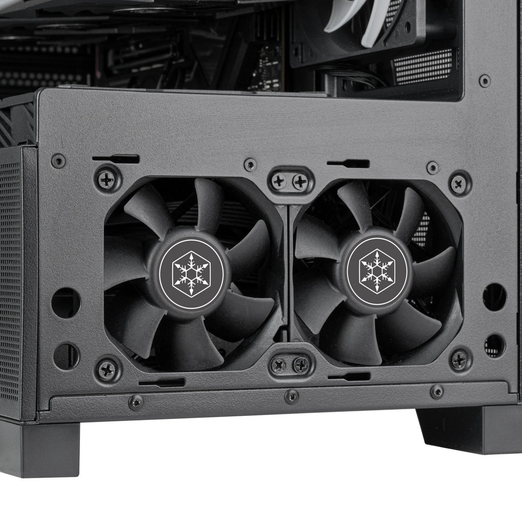 Silverstone lucid 05 mini tower behuizing (zwart | 2x usb-a | 1x usb-c | rgb | tempered glass)