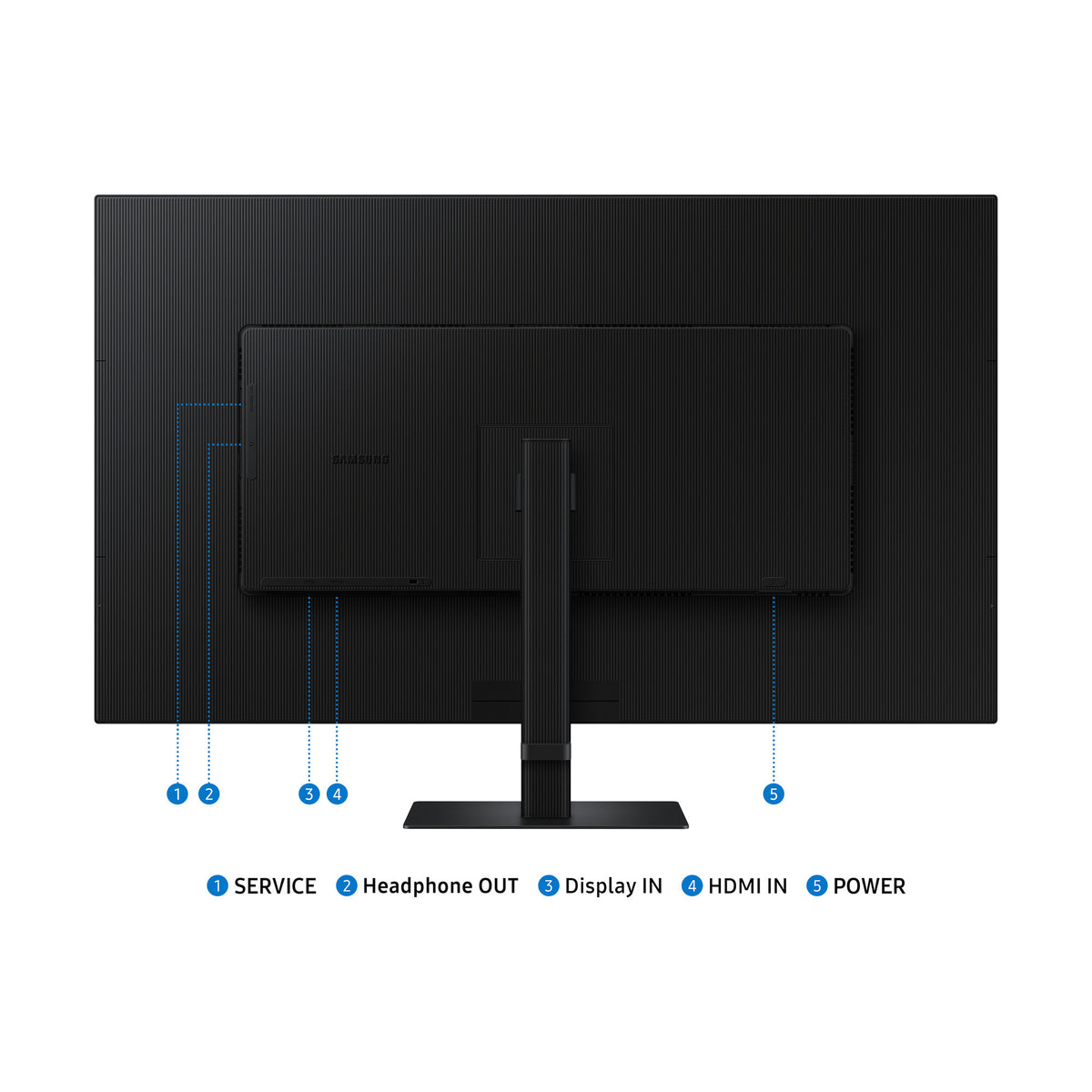 Samsung viewfinity s7 s70d uhd 37 4k monitor (zwart, 1x displayport, 1x hdmi, 1x usb-a, 1x rj-45)