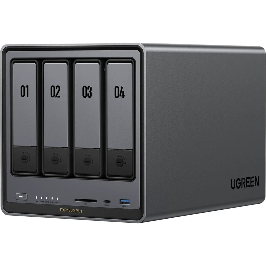 Ugreen nasync dxp4800 plus (grijs, 1x 2,5gbe, 1x 10gbe, hdmi, usb-c)