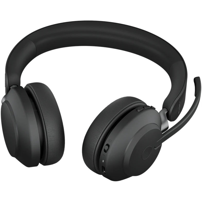 Jabra evolve2 65, uc stereo on-ear headset (zwart, unified communication, bluetooth)