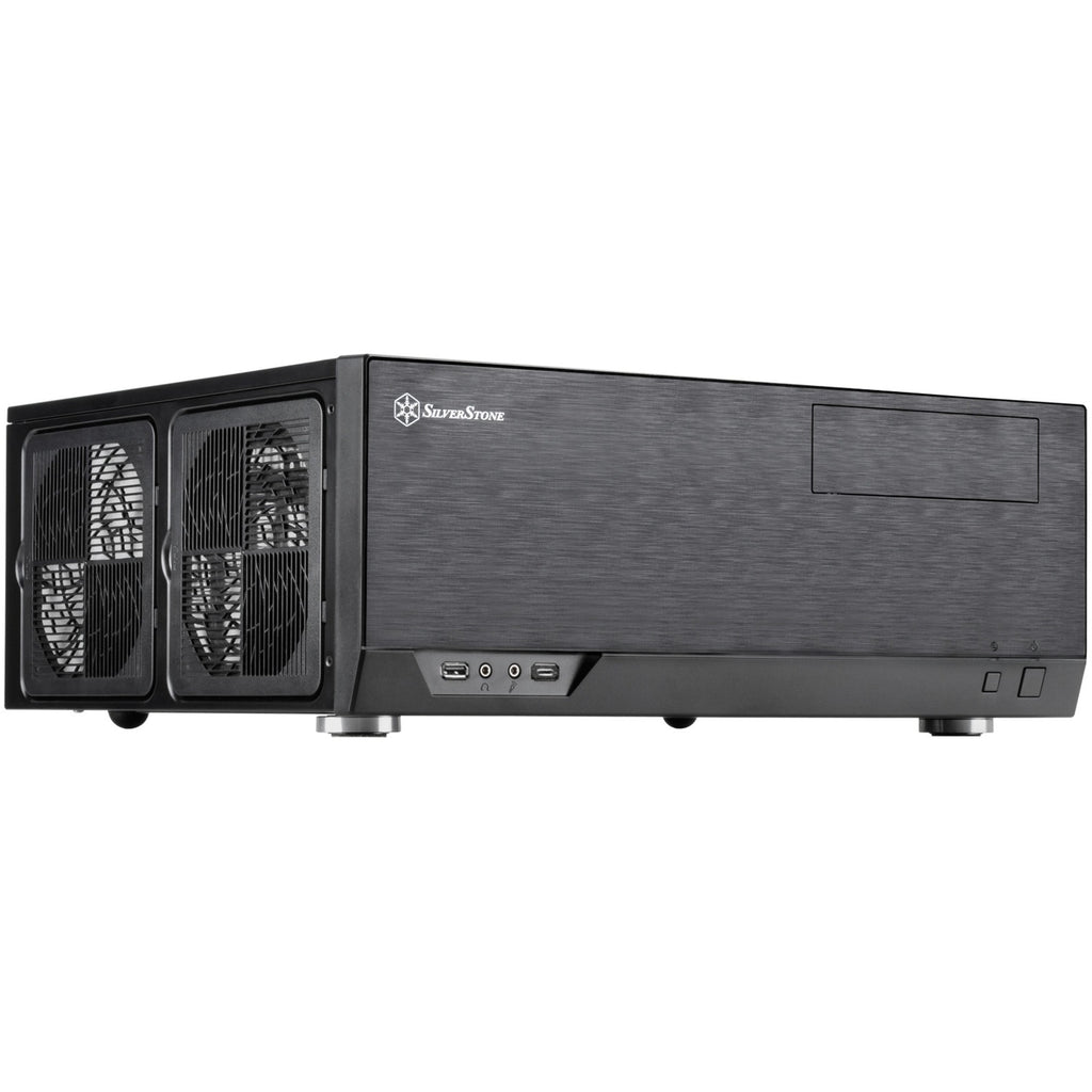 Silverstone sst-gd09b-c htpc behuizing (zwart | 1x usb-a | 1x usb-c)