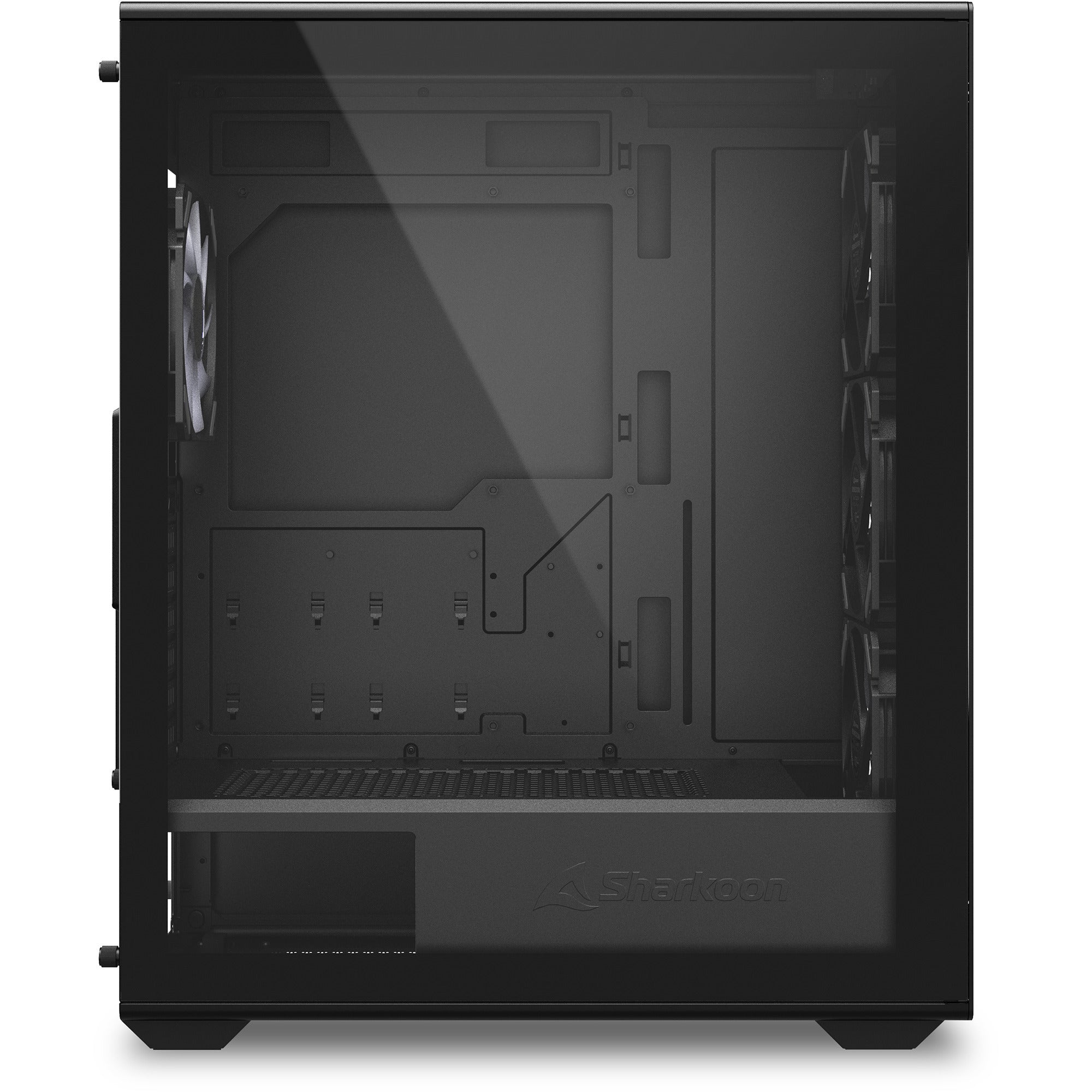Sharkoon vk4 argb midi tower behuizing (zwart | 2x usb-a | rgb | tempered glass)