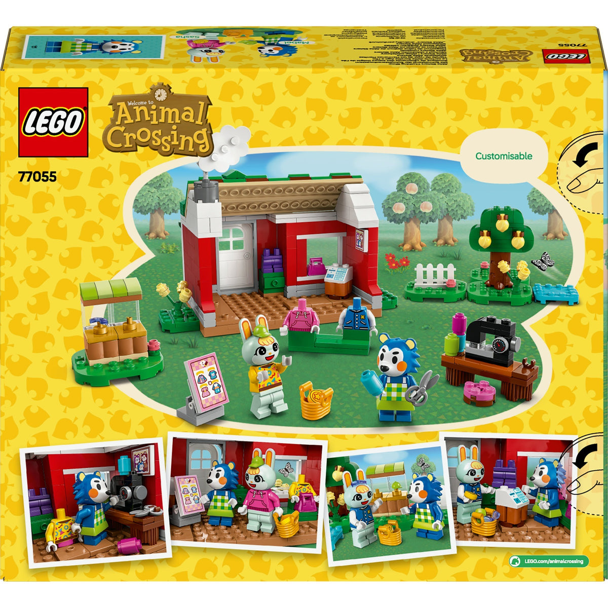 Lego animal crossing kleermakerij van de zusjes able creatief speelgoed voor kinderen 77055