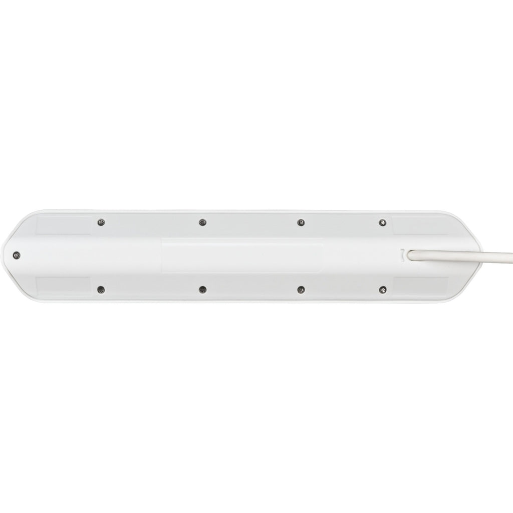 Brennenstuhl ®estilo hoekaansluitdoosstrook met usb laadfunctie 6-weg 4x beschermende contactdozen 2x euro zilver wit