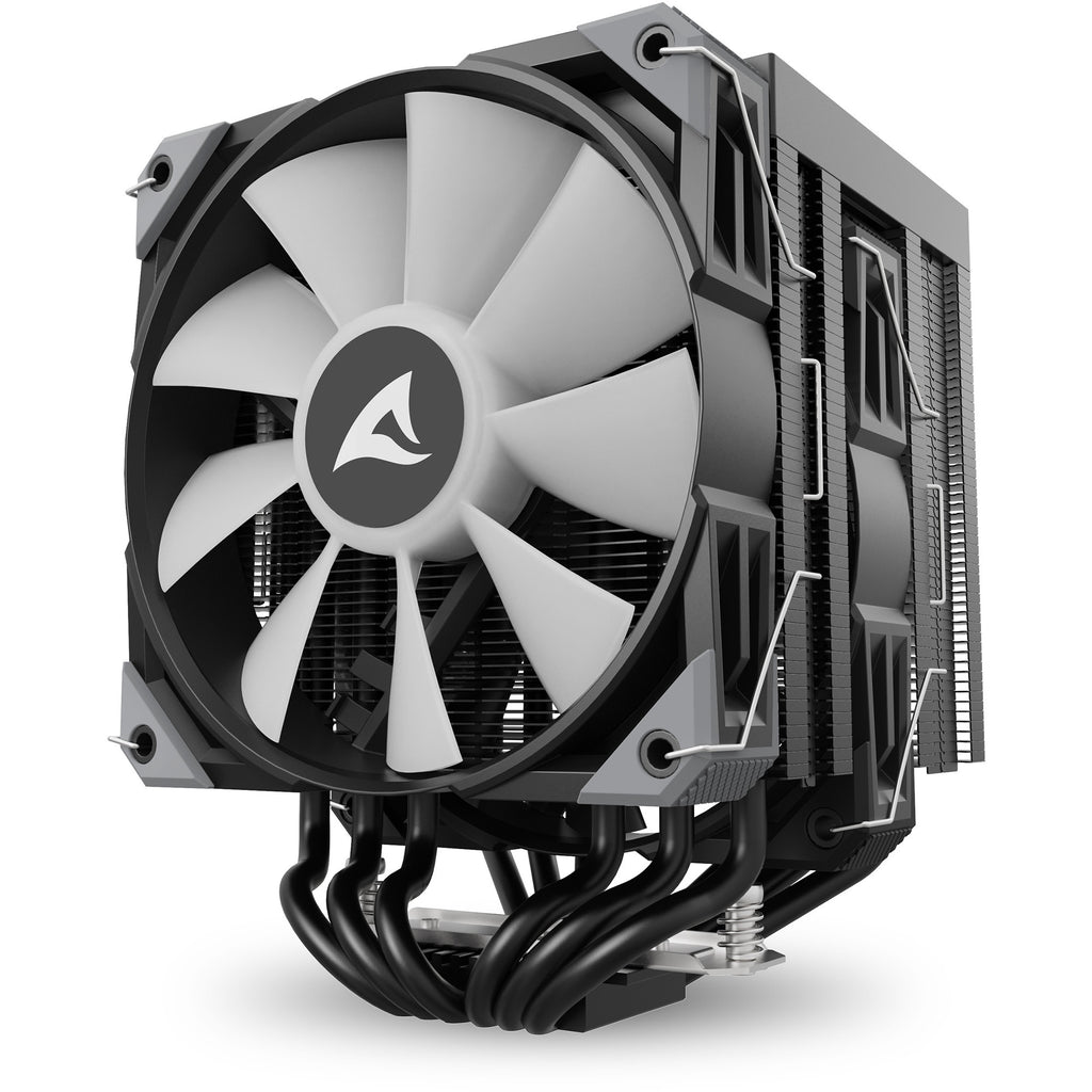 Sharkoon a60 rgb cpu-koeler (zwart, 4-pins pwm fan-connector)