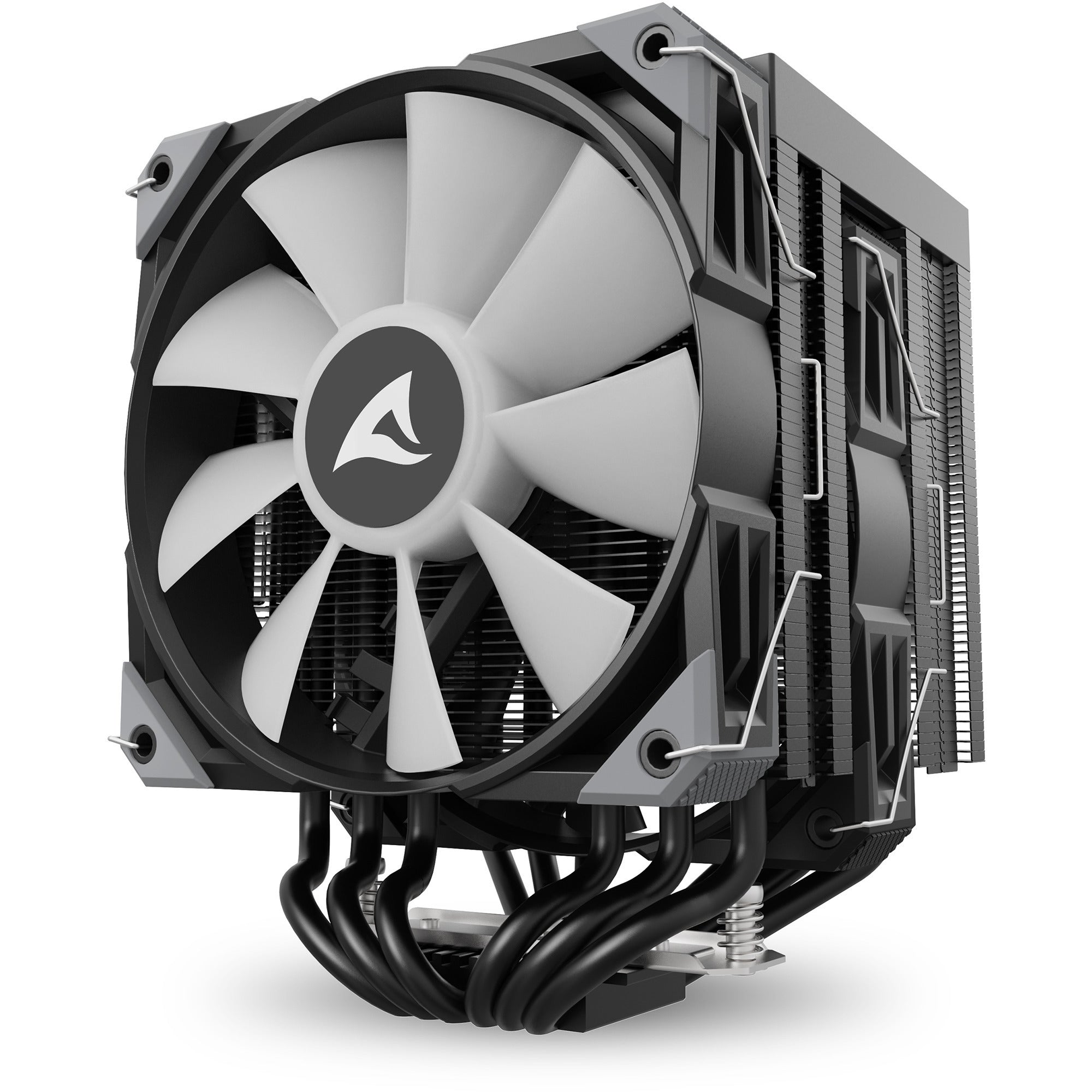 Sharkoon a60 rgb cpu-koeler (zwart, 4-pins pwm fan-connector)