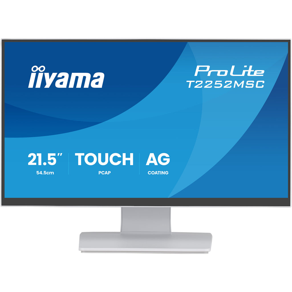 Iiyama prolite t2252msc-w2ag 21.5 touchscreen monitor (wit (mat), 1x displayport, 1x hdmi, 2x usb-a)