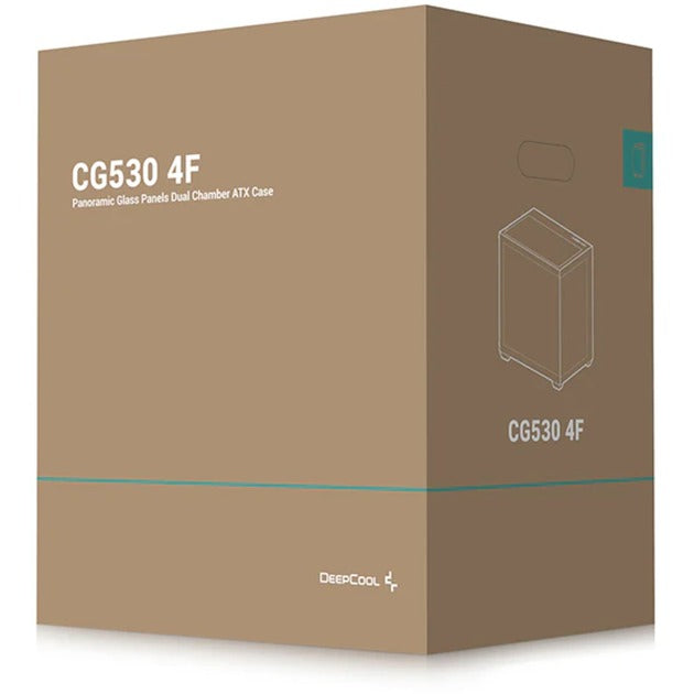 Deepcool cg530 4f midi tower behuizing (zwart | 2x usb-a | 1x usb-c | rgb | tempered glass)