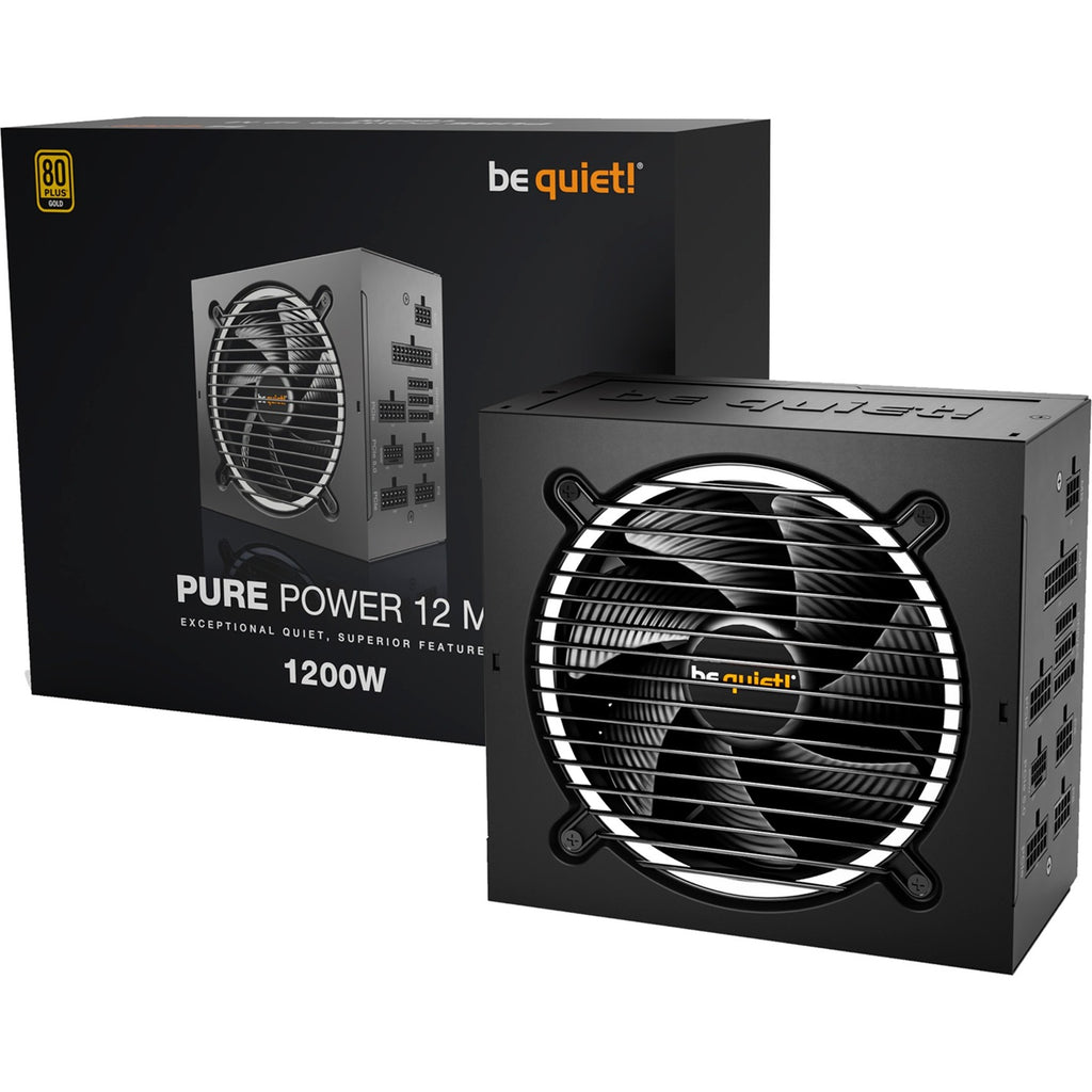 Be quiet! pure power 12m modulaire 1200 watt voeding (zwart, 1x 12v-2x6, 4x pcie)