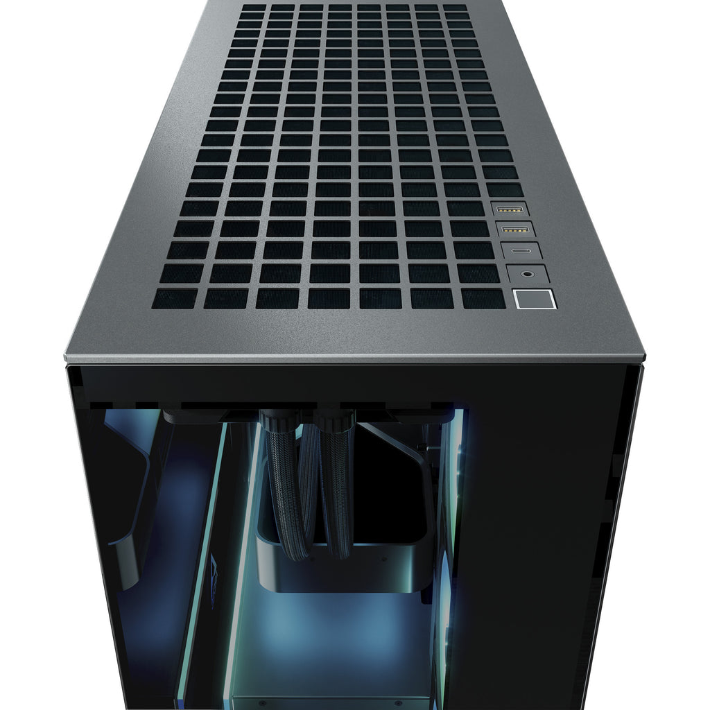 Arctic xtender vg midi tower behuizing (zwart (mat) | 2x usb-a | 1x usb-c | rgb | tempered glass)