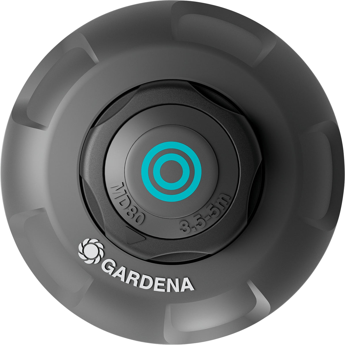Gardena pop-up sprinkler md80 sproeier (zwart grijs, sproeiafstand tussen 3,5 m en 5 m)