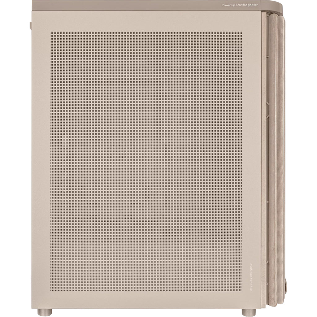Asus proart pa401 wood edition - mesh panel midi tower behuizing (beige houtkleur | 2x usb-a | 1x usb-c)
