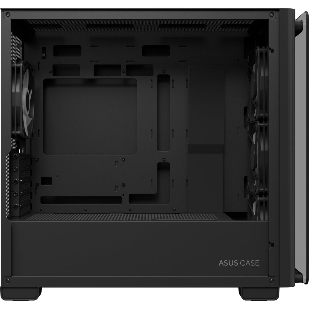 Asus a23 plus mini tower behuizing (zwart | 2x usb-a | 1x usb-c | rgb | tempered glass)