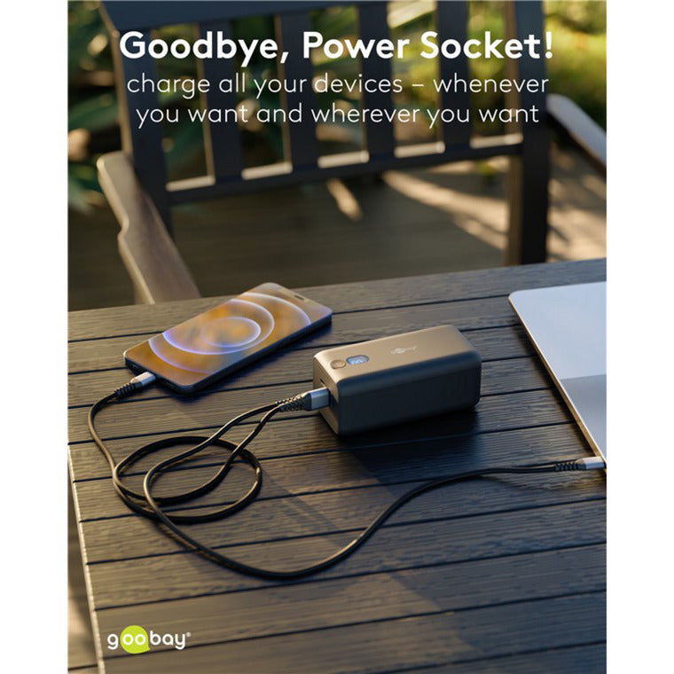 Goobay laptop powerbank (zwart, 20,000 mah, power delivery)