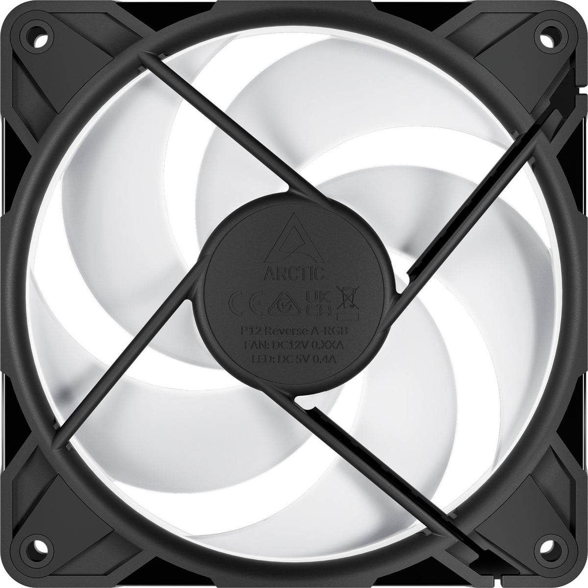 Arctic p12 pro reverse a-rgb case fans (zwart, 3 stuks, 120 x 120 x 27 mm, pwm)