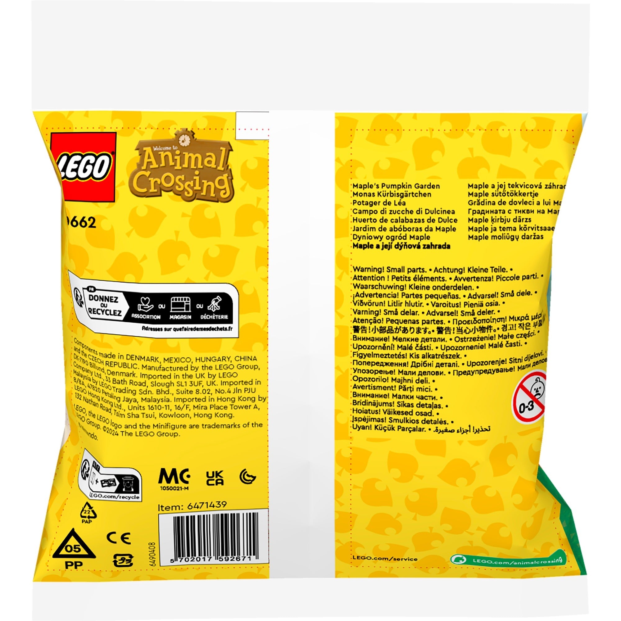 Lego animal crossing - maple's pompoentuin constructiespeelgoed (30662)