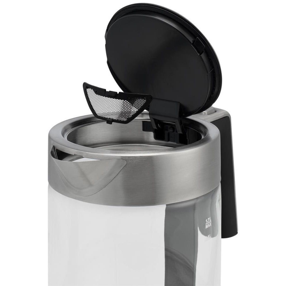 Princess 236041 glass kettle london waterkoker (roestvrij staal transparant, 1,7 l)