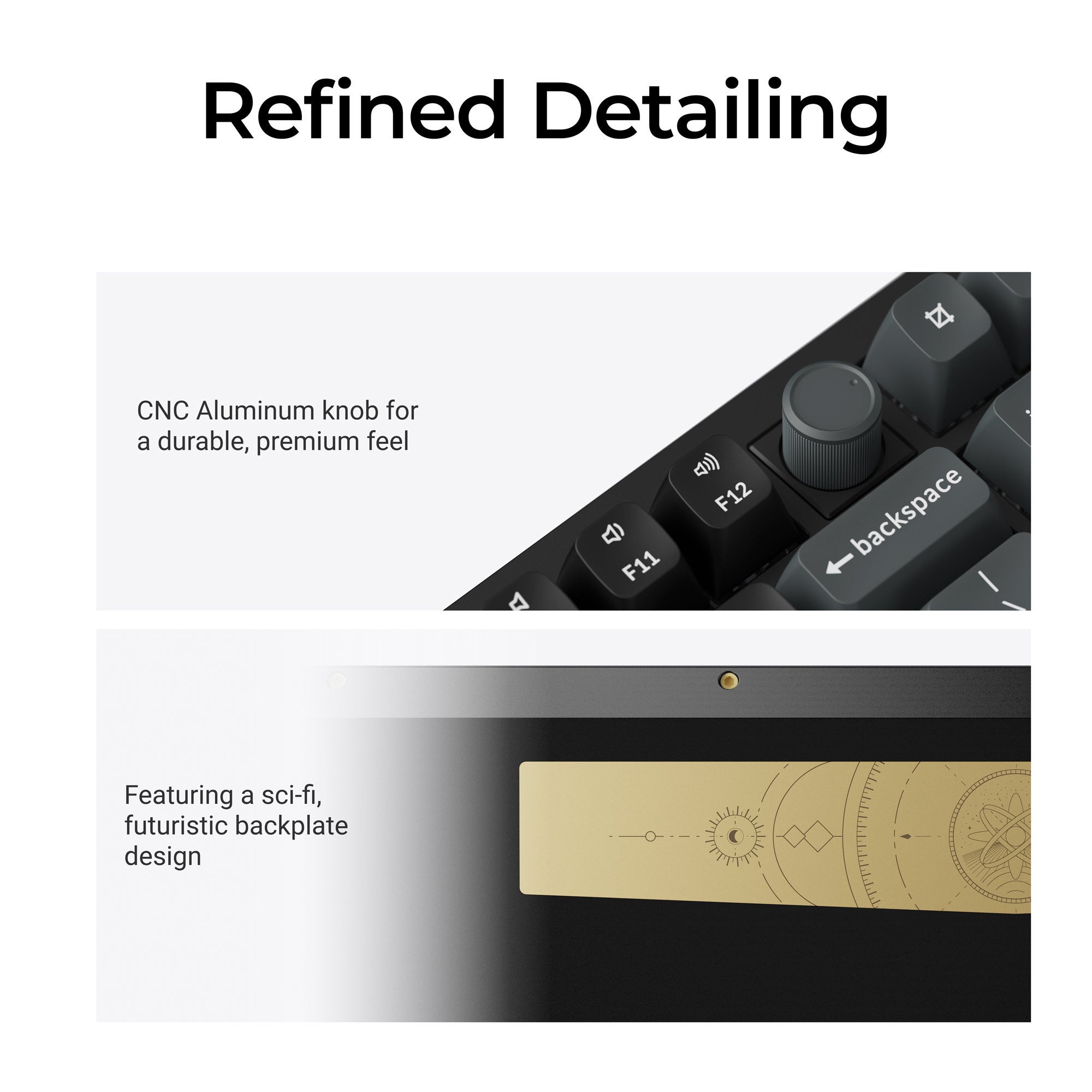 Keychron q3 ultra-m4 8k wireless custom mechanical keyboard (zwart, us lay-out (qwerty), silk pom banana, 80% (tkl), rgb, hot swap, 8k, 2.4 ghz | bluetooth 5.2 | usb-c)