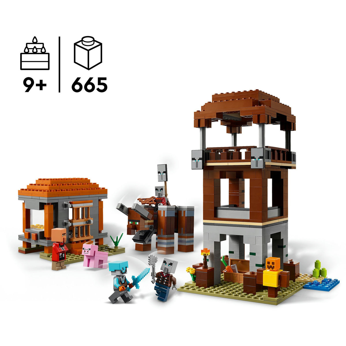 LEGO Minecraft 21278 Der Plünderer-Außenposten und Zerstörer