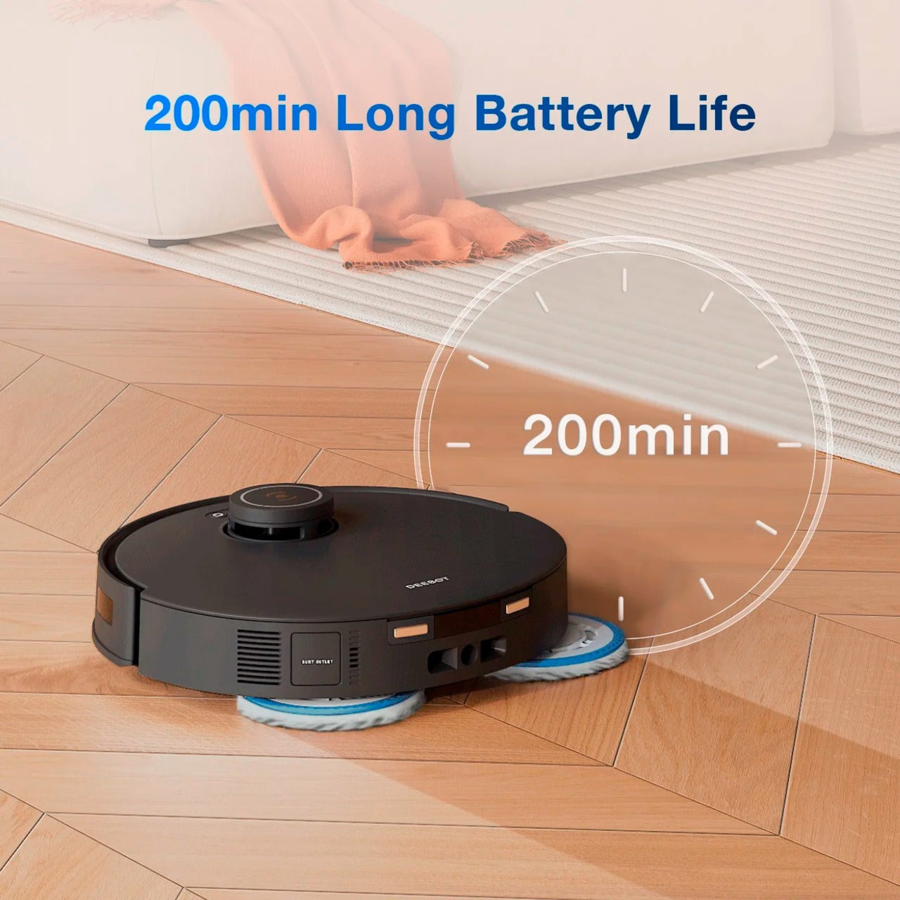 Ecovacs deebot t30s combo complete black robotstofzuiger (zwart)