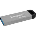 Kingston datatraveler kyson 64 gb usb-stick (zilver, dtkn 64gb)